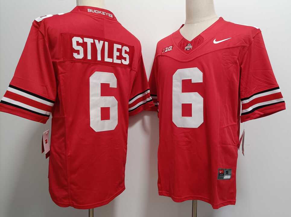 Mens Ohio State Buckeyes #6 Sonny Styles Red FUSE College Football Jersey->ohio state buckeyes->NCAA Jersey
